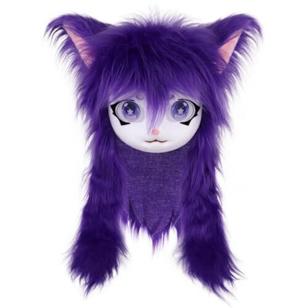 6525 SMILETERNIT Animal Head Cat Fursuit Cut Mask Halloween Masquerade